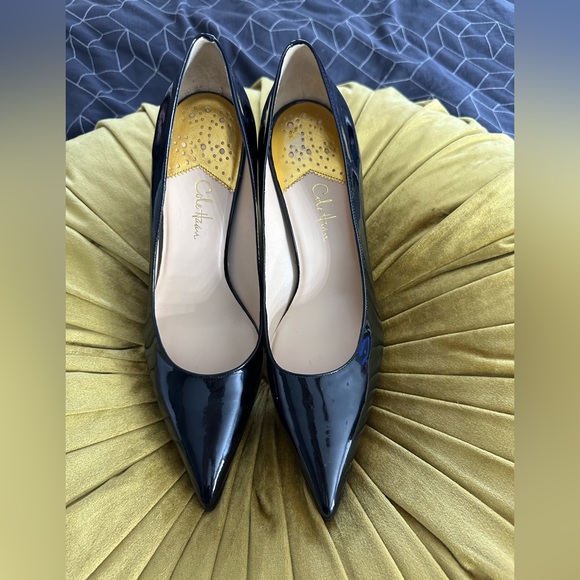 Cole haan Nike air black patent pumps heel 10B - Picture 4 of 10